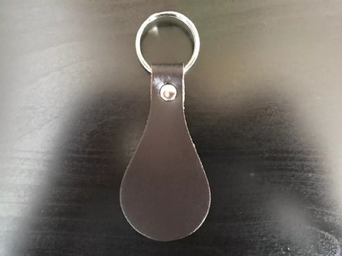 Leather Key Fob / Key Ring - Pear - Various Colours - Qty Options (Dark Brown, 1)